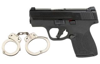 Smith and Wesson M&P 9 Shield Plus micro-compact pistol.